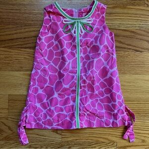 Lilly Pulitzer pink giraffe print dress size 2 toddler